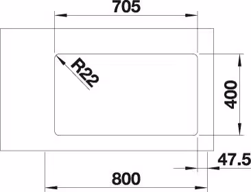 BLANCO Andano 500/180-U vänster Infino – bild 4