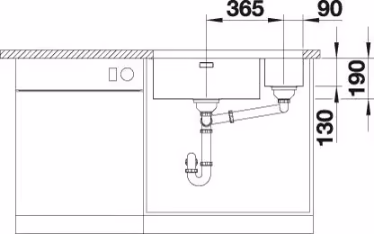 BLANCO Andano 500/180-U vänster Infino – bild 6